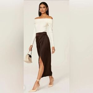 Peter Som Off Shoulder Crop Sweater Size Small